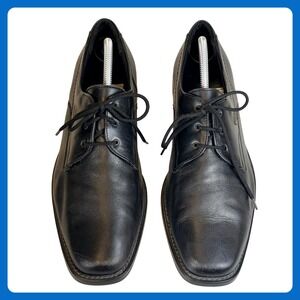 Sioux Gore-Tex Derby Shoes Men 8.5 Black Leather Waterproof Square Dress Shoes